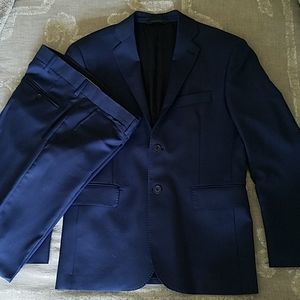 Yves Saint Laurent Men's 36R(jkt) Navy Blue Suit
